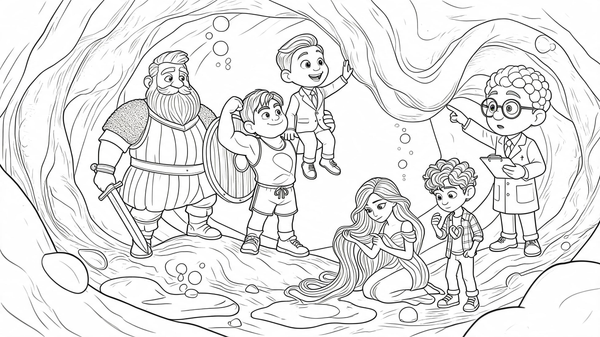 Anatomy Heroes & Whimsical Adventures: 14 Pages Printable Coloring Pack